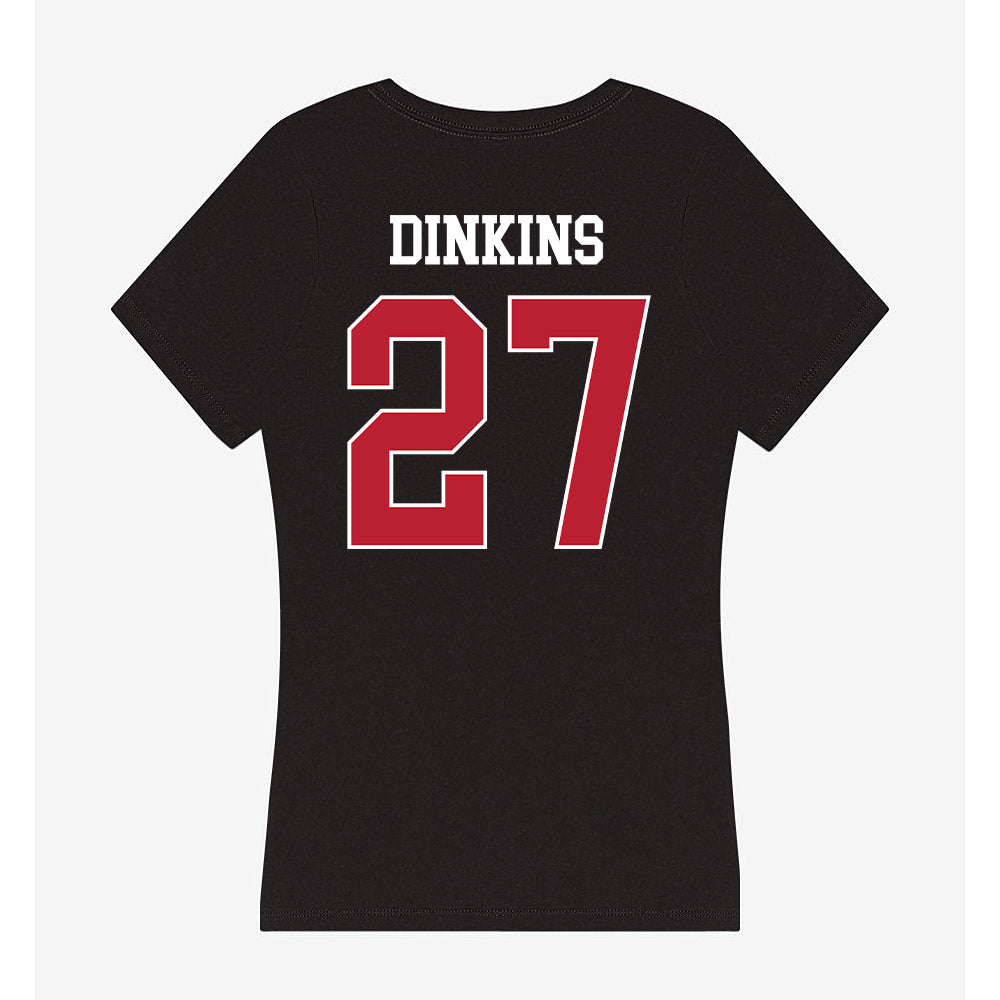 Georgia - NCAA Football : Rasean Dinkins - Women's V-Neck T-Shirt-1