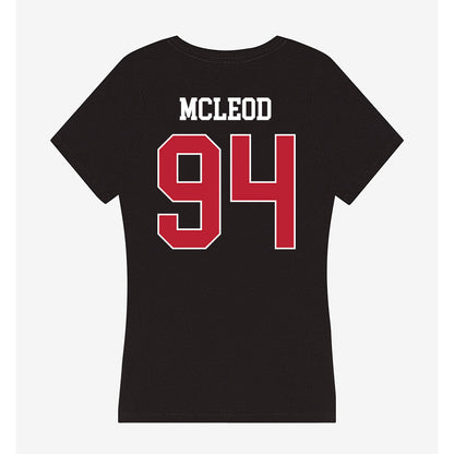 Georgia - NCAA Football : Xzavier McLeod - Women's V-Neck T-Shirt-1