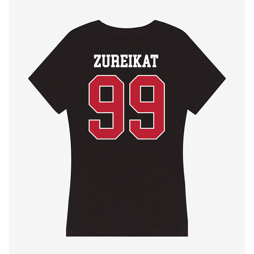 Georgia - NCAA Football : Harran Zureikat - Women's V-Neck T-Shirt-1