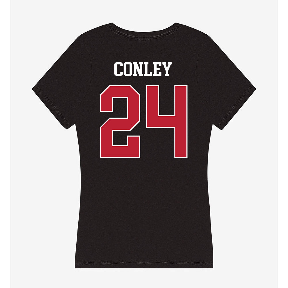 Georgia - NCAA Football : Braylon Conley - Women's V-Neck T-Shirt-1