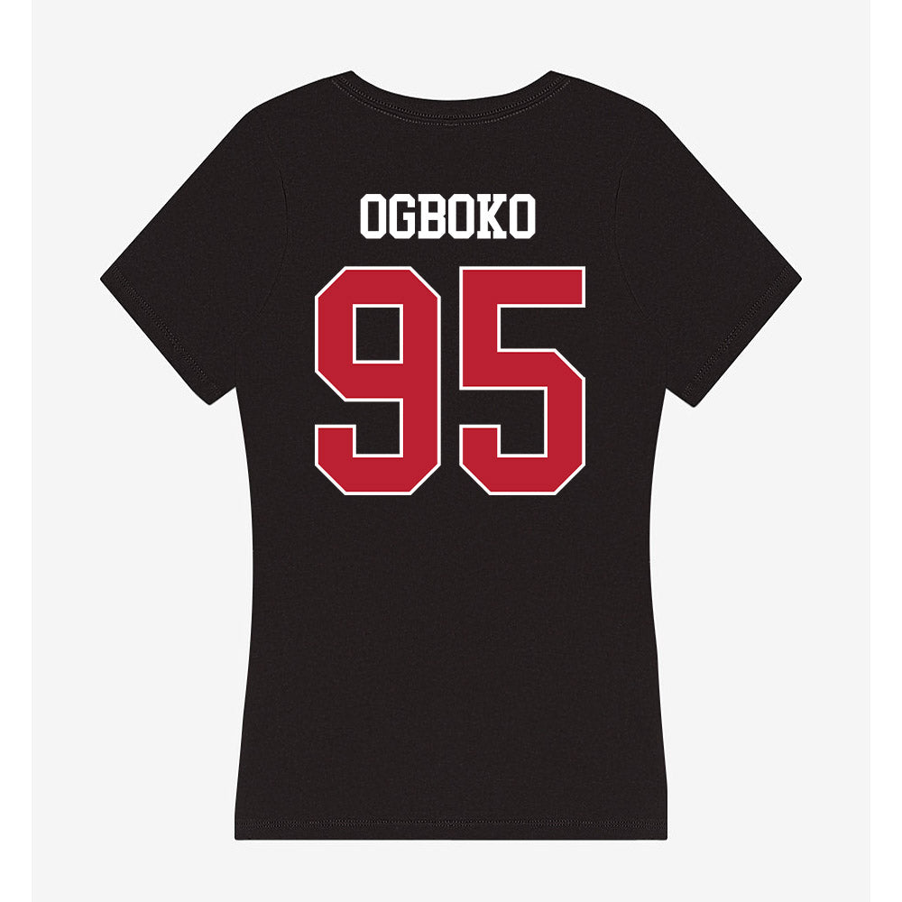 Georgia - NCAA Football : Nnamdi Ogboko - Women's V-Neck T-Shirt-1