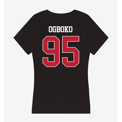 Georgia - NCAA Football : Nnamdi Ogboko - Women's V-Neck T-Shirt-1