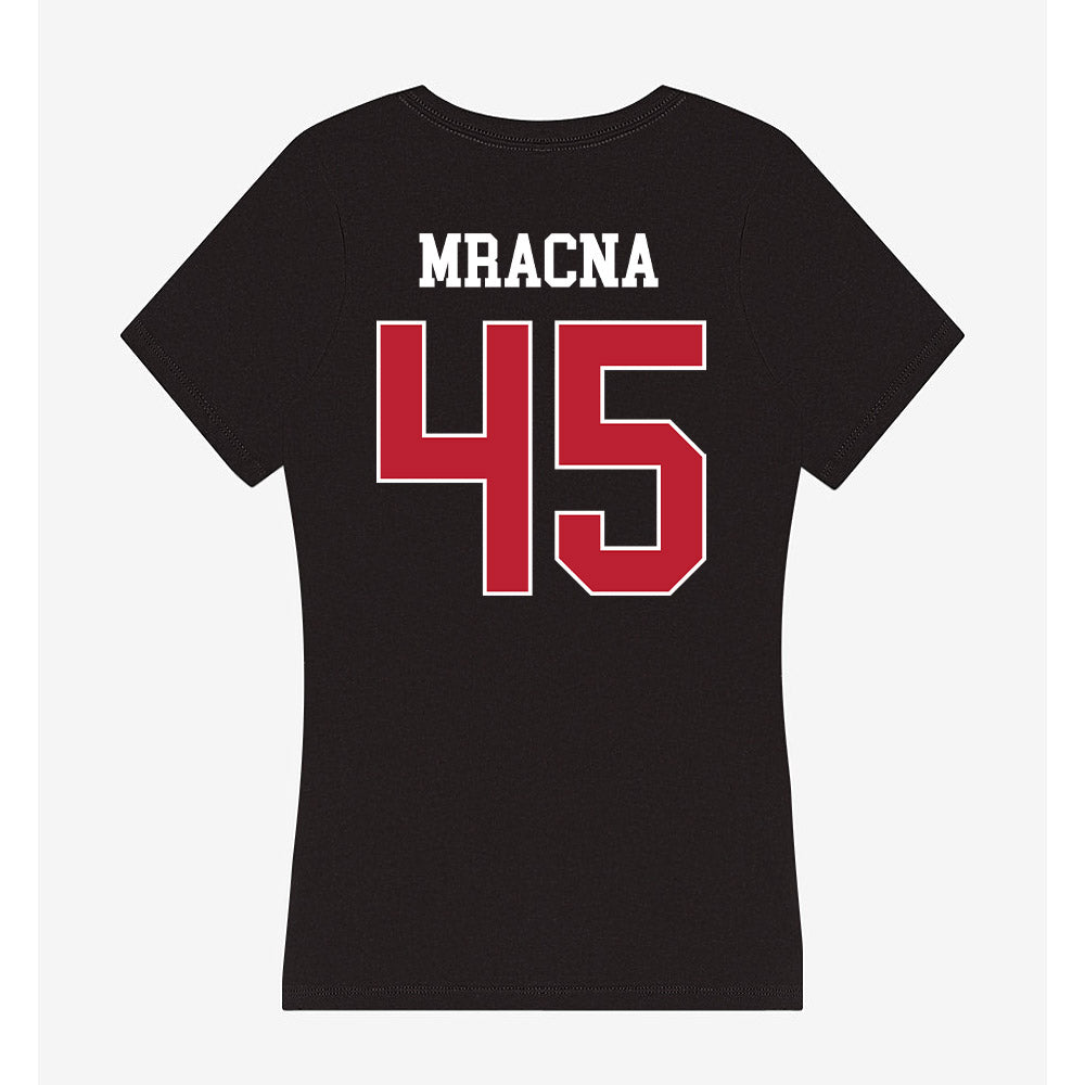 Georgia - NCAA Baseball : Christian Mracna - Women's V-Neck T-Shirt-1