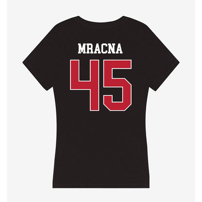 Georgia - NCAA Baseball : Christian Mracna - Women's V-Neck T-Shirt-1