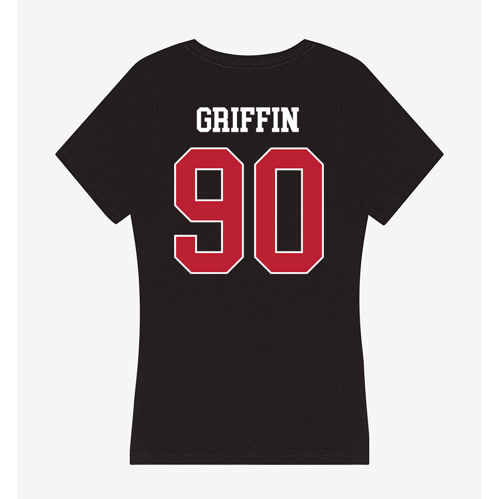 Georgia - NCAA Football : Elijah Griffin - Women's V-Neck T-Shirt-1