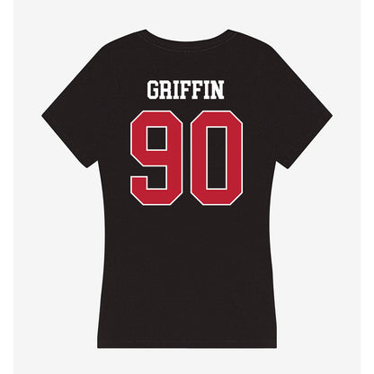 Georgia - NCAA Football : Elijah Griffin - Women's V-Neck T-Shirt-1