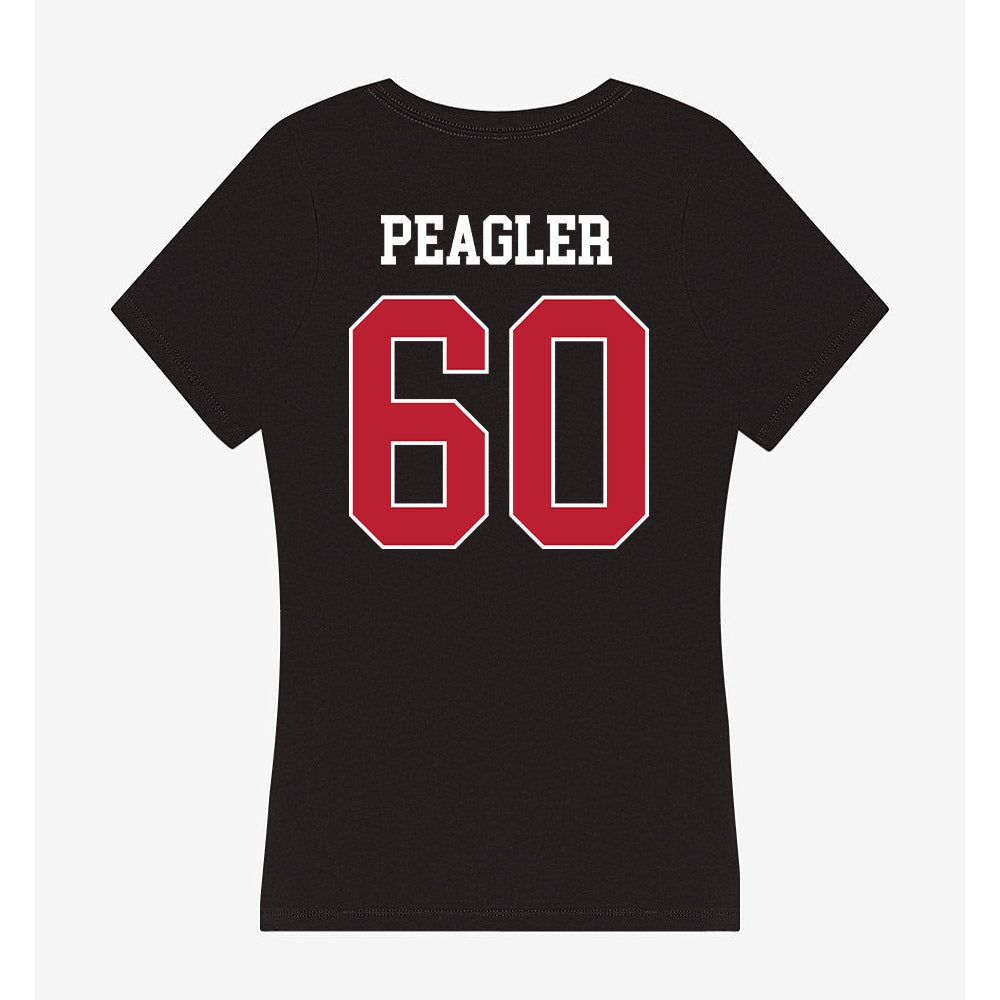 Georgia - NCAA Football : Henry Peagler - Women's V-Neck T-Shirt-1