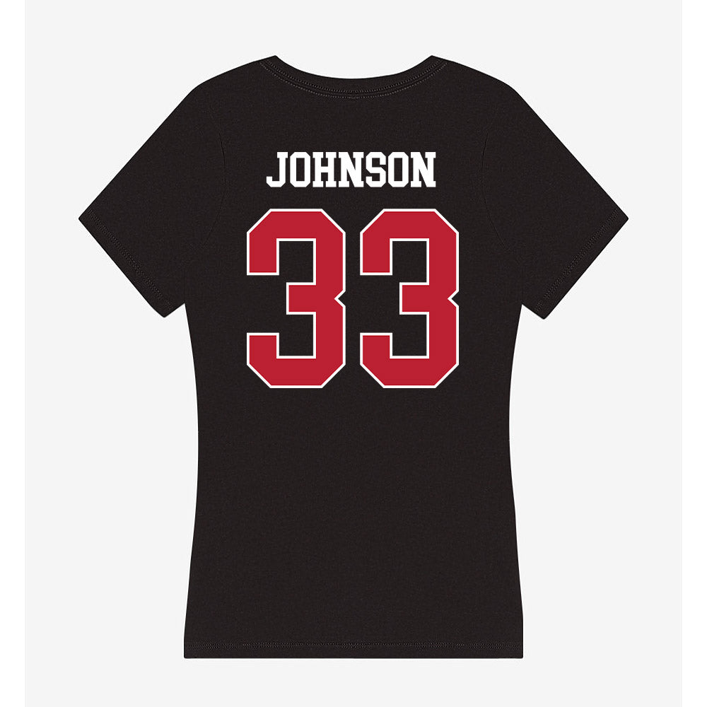 Georgia - NCAA Softball : Maddie Johnson - Women's V-Neck T-Shirt-1