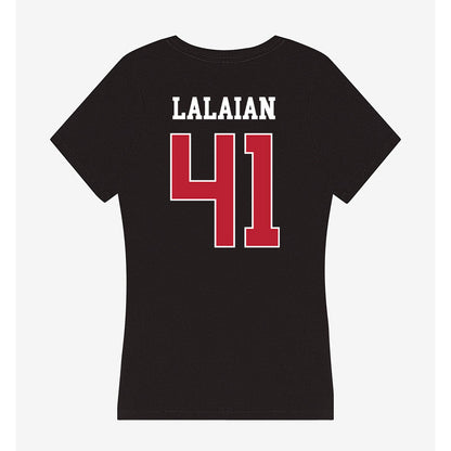 Georgia - NCAA Football : David Lalaian - Women's V-Neck T-Shirt-1