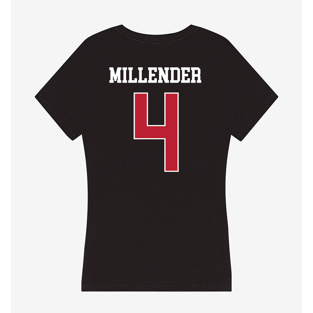 Georgia - NCAA Men's Basketball : Marcus Millender - Women's V-Neck T-Shirt-1