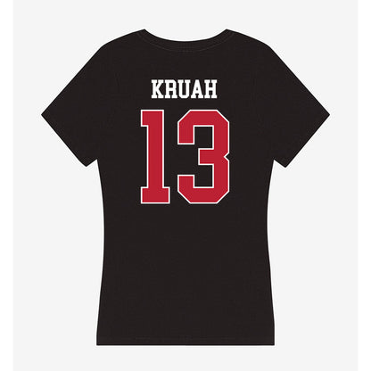 Georgia - NCAA Football : AJ Kruah - Women's V-Neck T-Shirt-1