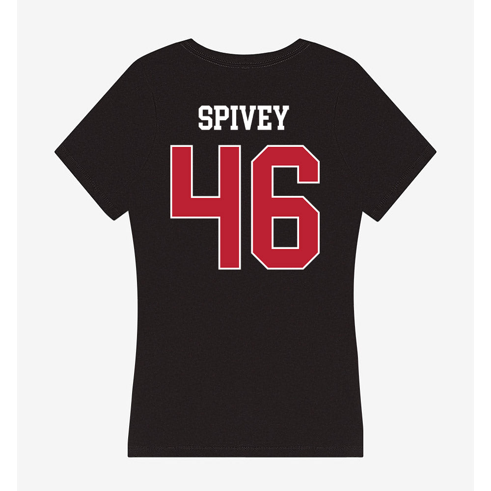 Georgia - NCAA Baseball : Logan Spivey - Women's V-Neck T-Shirt-1