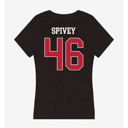 Georgia - NCAA Baseball : Logan Spivey - Women's V-Neck T-Shirt-1