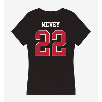 Georgia - NCAA Men's Basketball : Jackson McVey - Women's V-Neck T-Shirt-1
