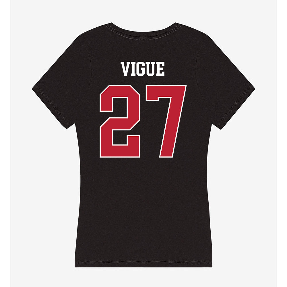 Georgia - NCAA Baseball : Dylan Vigue - Women's V-Neck T-Shirt-1