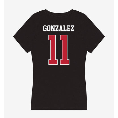 Georgia - NCAA Women's Basketball : Enjulina Gonzalez - Women's V-Neck T-Shirt-1