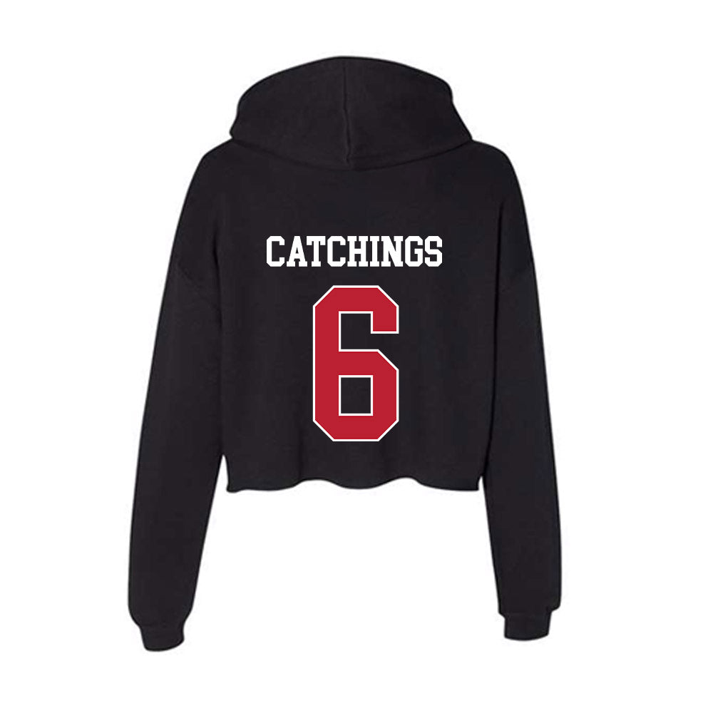Georgia - NCAA Men's Basketball : Kanon Catchings - Women's Crop Fleece Hoodie-1