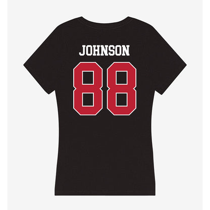 Georgia - NCAA Football : Nasir Johnson - Women's V-Neck T-Shirt-1