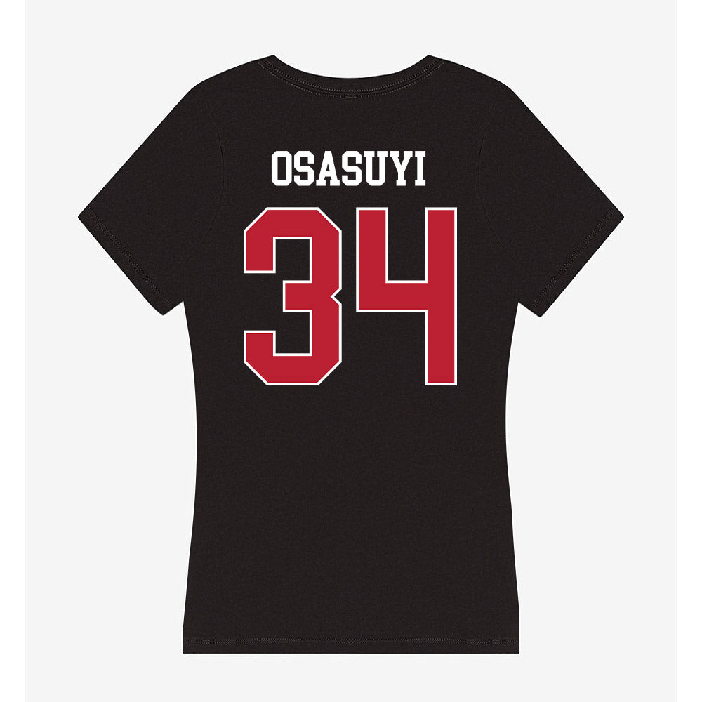 Georgia - NCAA Men's Basketball : Andrew Osasuyi - Women's V-Neck T-Shirt-1