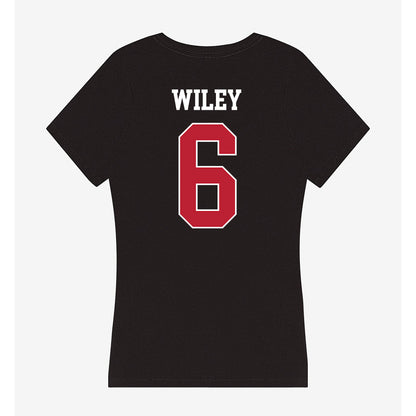 Georgia - NCAA Football : CJ Wiley - Women's V-Neck T-Shirt-1