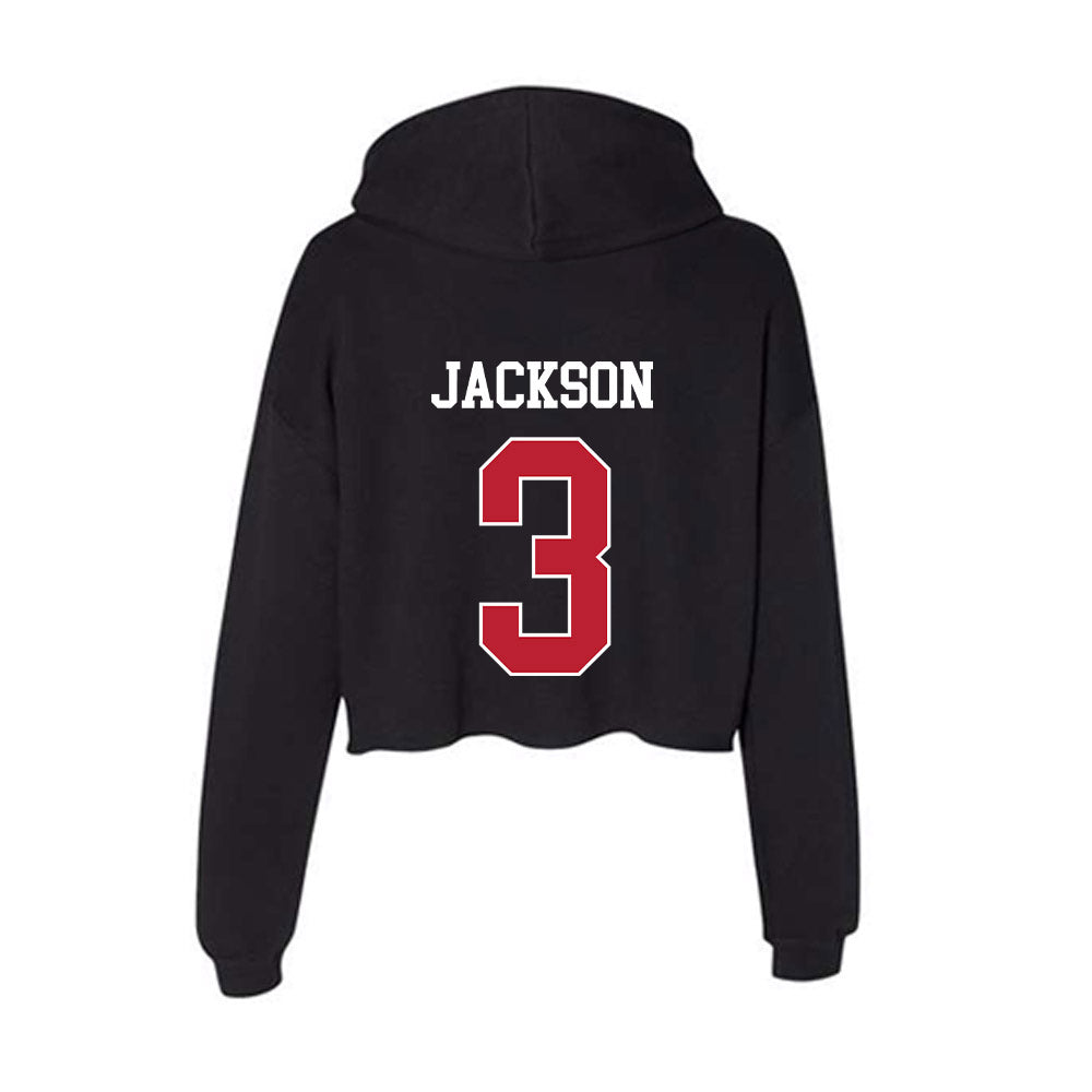 Georgia - NCAA Baseball : Daniel Jackson - Women's Crop Fleece Hoodie-1