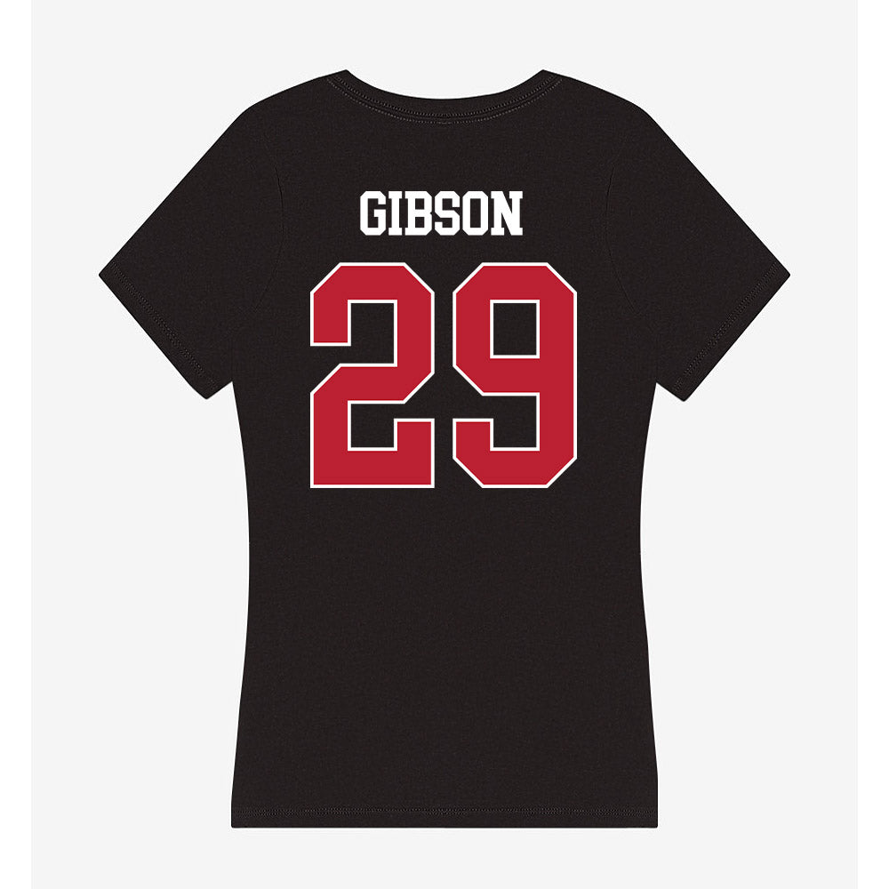 Georgia - NCAA Football : Isaiah Gibson - Women's V-Neck T-Shirt-1