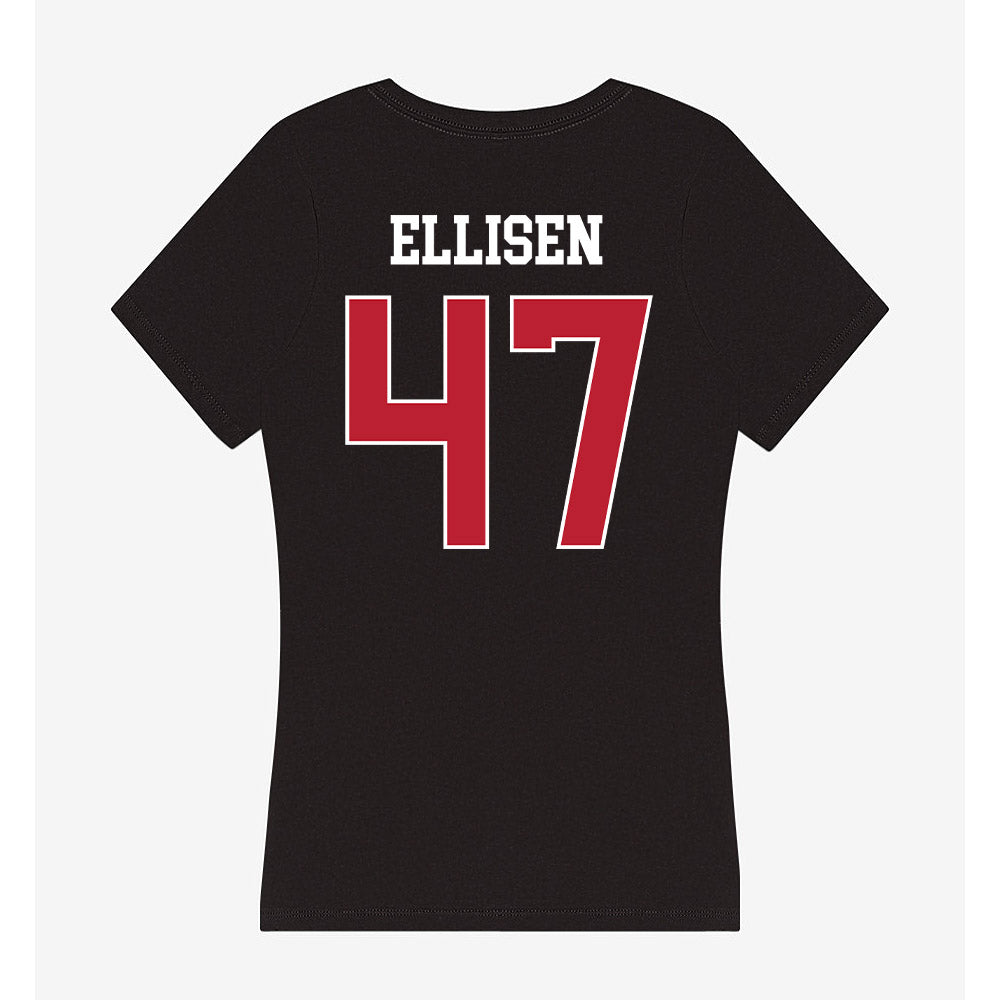 Georgia - NCAA Baseball : Thomas Ellisen - Women's V-Neck T-Shirt-1