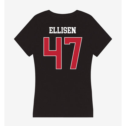 Georgia - NCAA Baseball : Thomas Ellisen - Women's V-Neck T-Shirt-1