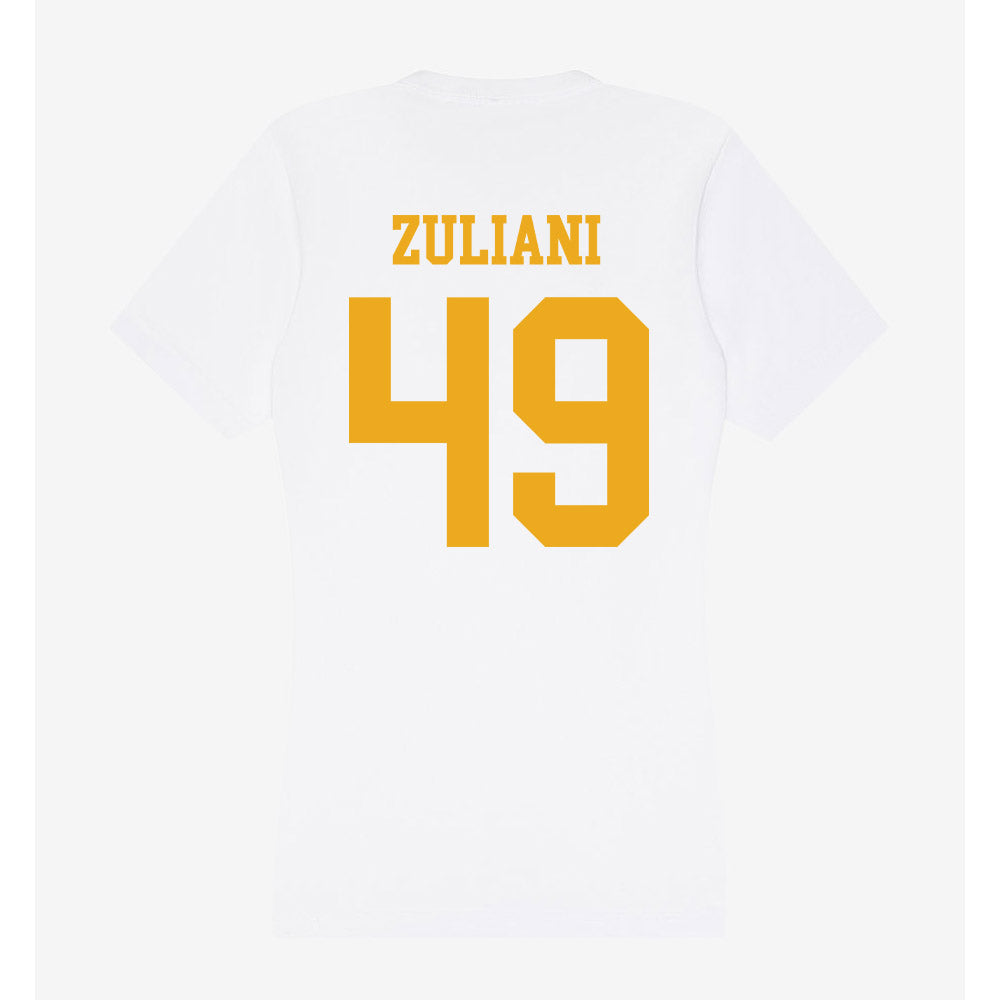 West Virginia - NCAA Football : Carter Zuliani - Women's V-Neck T-Shirt-1