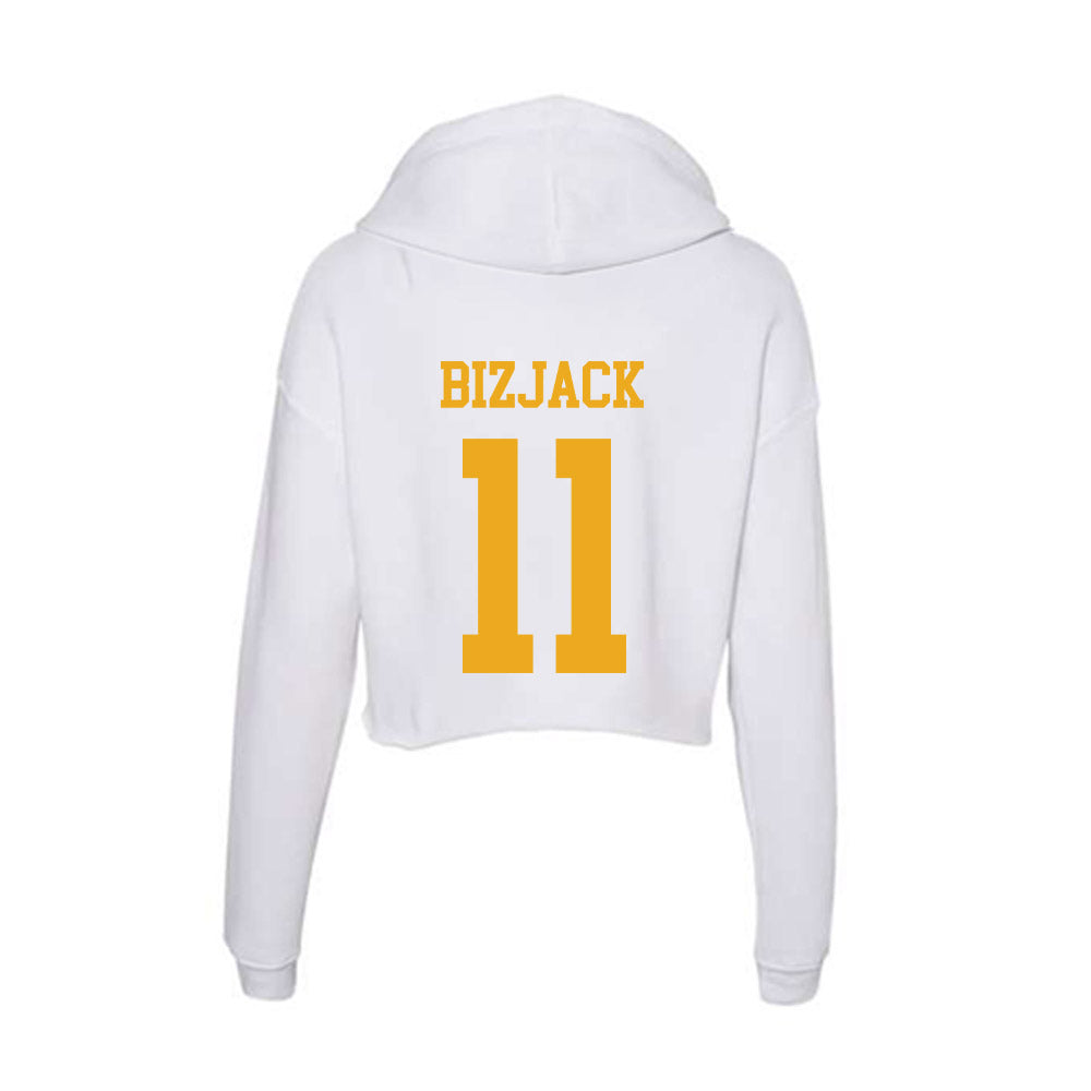 West Virginia - NCAA Men's Basketball : Finley Bizjack - Women's Crop Fleece Hoodie-1