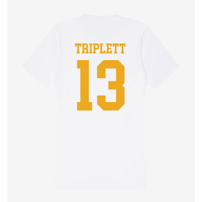 West Virginia - NCAA Football : Kedrick Triplett - Women's V-Neck T-Shirt-1