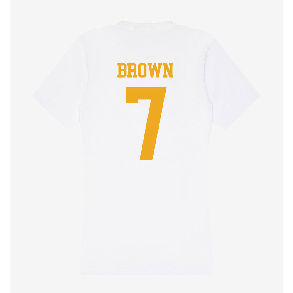 West Virginia - NCAA Football : Wyatt Brown - Women's V-Neck T-Shirt-1