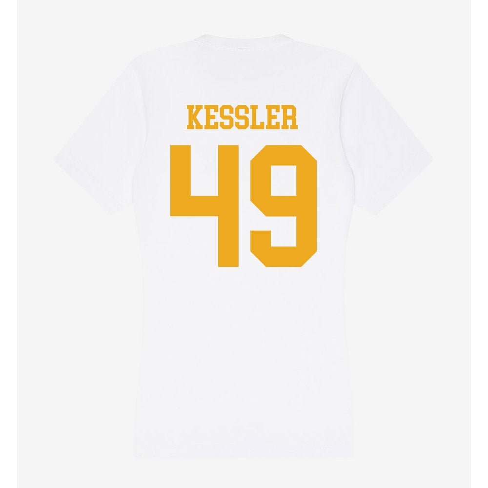 West Virginia - NCAA Football : Carter Kessler - Women's V-Neck T-Shirt-1