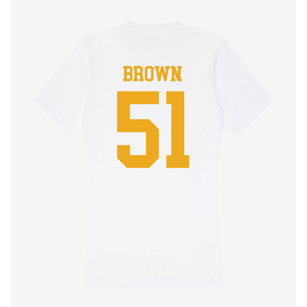 West Virginia - NCAA Football : Taylor Brown - Women's V-Neck T-Shirt-1