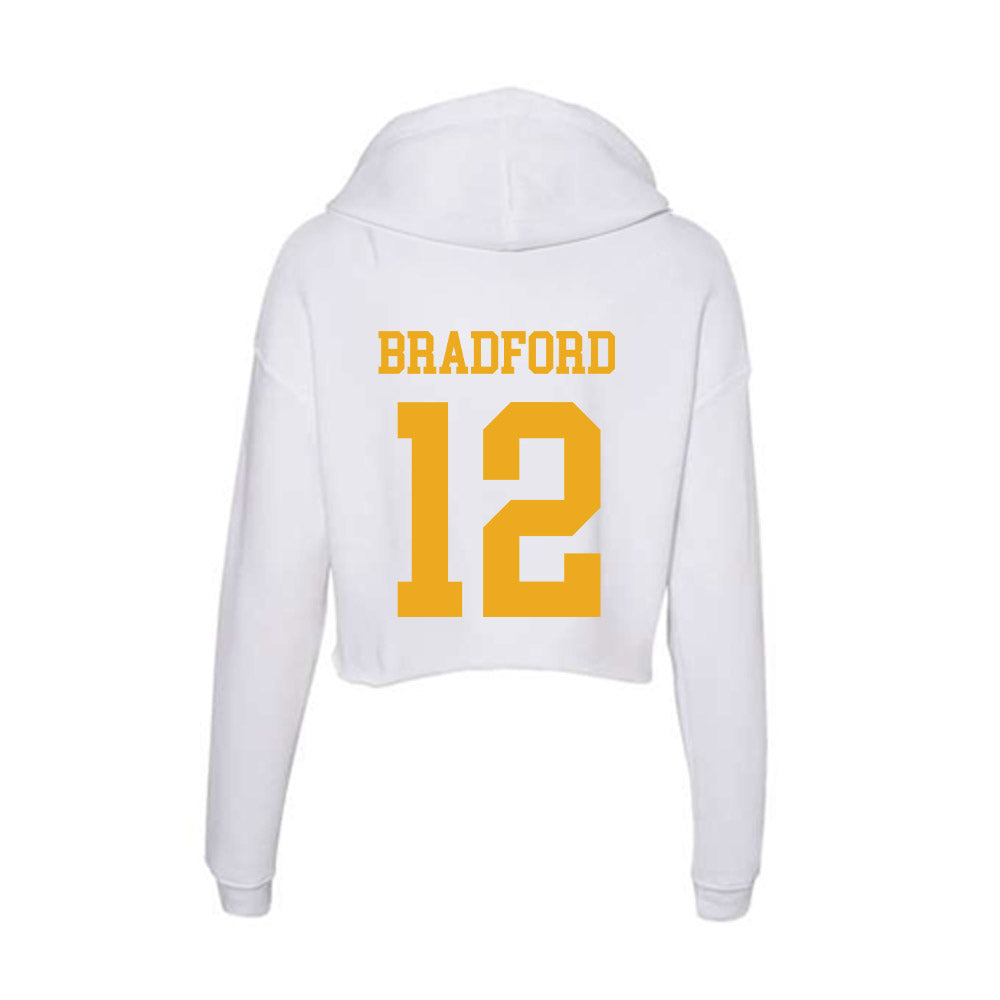 West Virginia - NCAA Football : Jacob Bradford - Women's Crop Fleece Hooded Sweatshirt-1