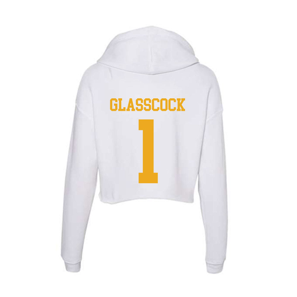 West Virginia - NCAA Baseball : JJ Glasscock - Women's Crop Fleece Hoodie-1