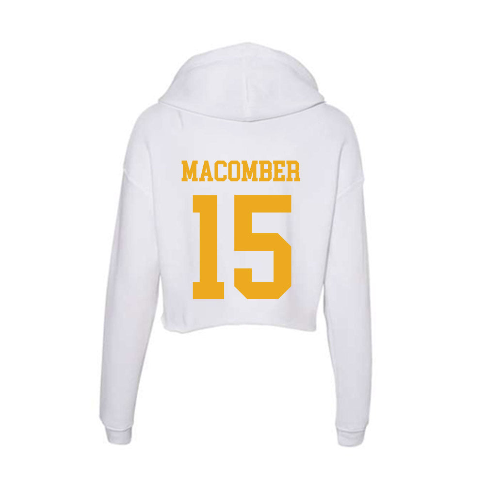 West Virginia - NCAA Men's Soccer : Brayden Macomber - Women's Crop Fleece Hoodie-1