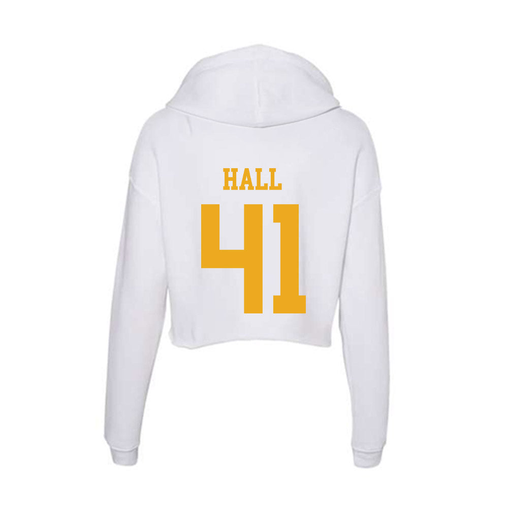 West Virginia - NCAA Baseball : Tyrus Hall - Women's Crop Fleece Hoodie-1