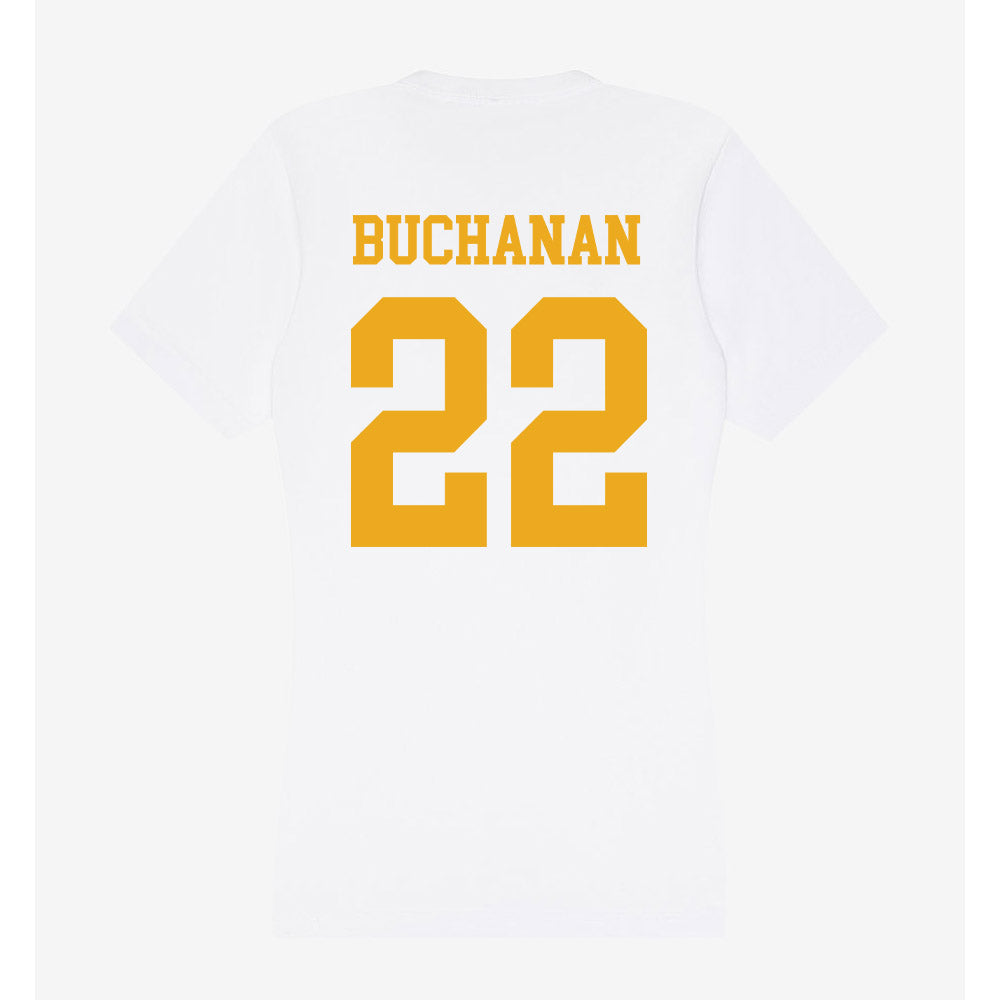 West Virginia - NCAA Men's Basketball : Javan Buchanan - Women's V-Neck T-Shirt-1