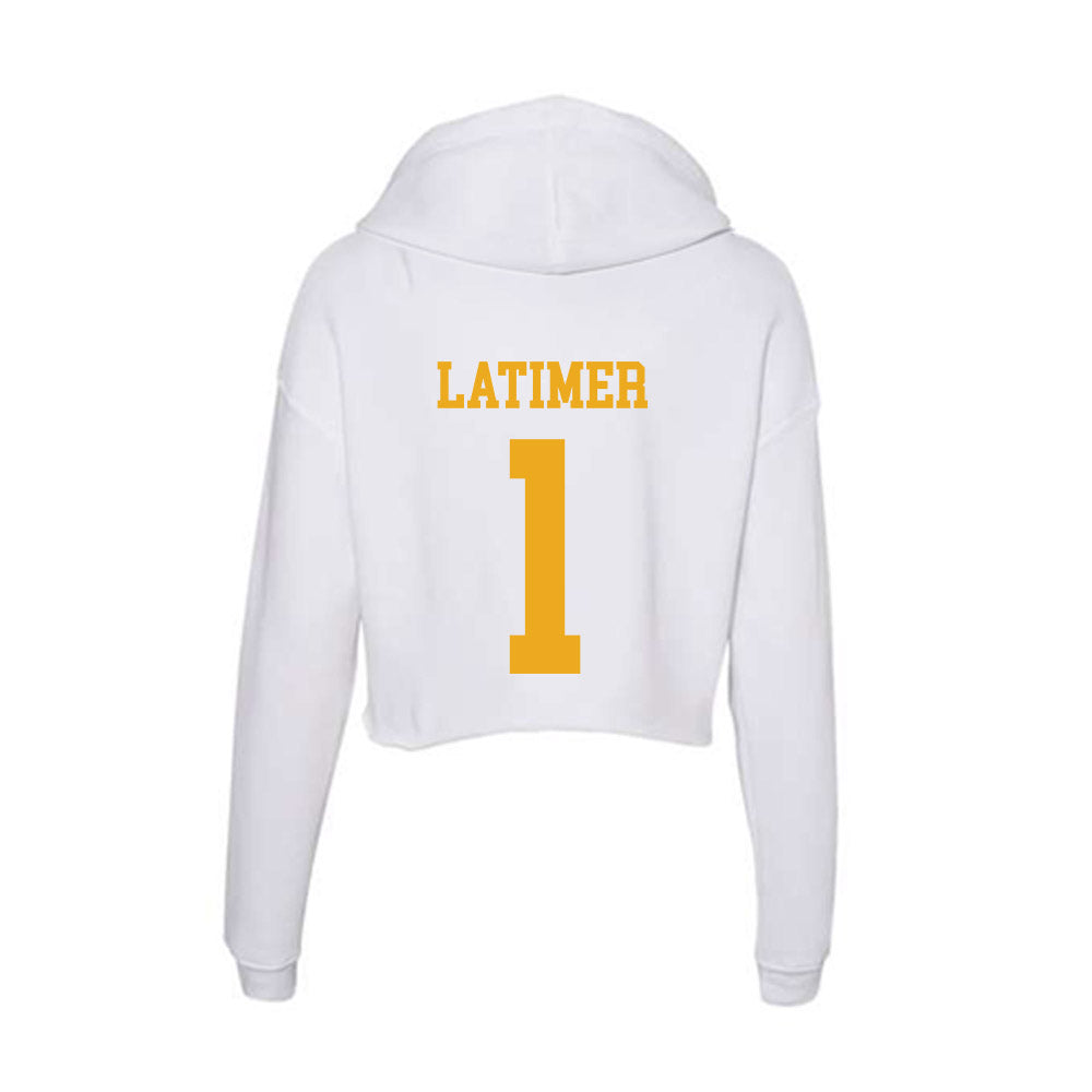 West Virginia - NCAA Football : Amari Latimer - Women's Crop Fleece Hoodie-1