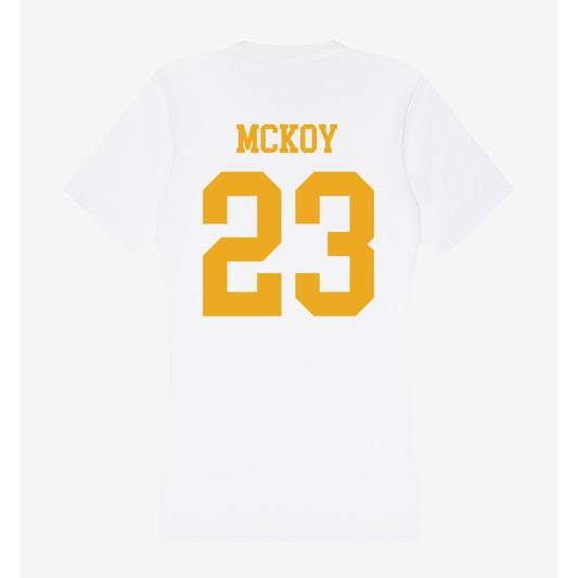 West Virginia - NCAA Men's Basketball : Jelani Mckoy - Women's V-Neck T-Shirt-0
