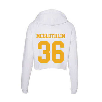 West Virginia - NCAA Football : Trey Mcglothlin - Women's Crop Fleece Hooded Sweatshirt-1