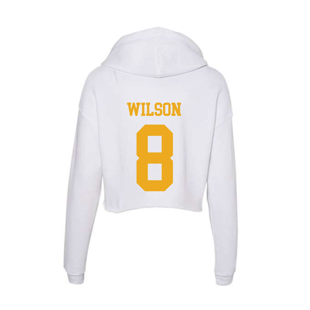 West Virginia - NCAA Football : Kamari Wilson - Women's Crop Fleece Hooded Sweatshirt-1