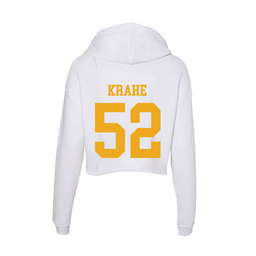 West Virginia - NCAA Football : Nick Krahe - Women's Crop Fleece Hoodie-1