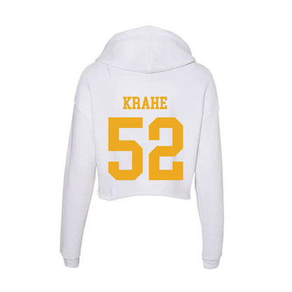 West Virginia - NCAA Football : Nick Krahe - Women's Crop Fleece Hoodie-1