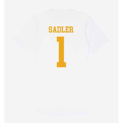 West Virginia - NCAA Men's Basketball : Miles Sadler - Women's V-Neck T-Shirt-1