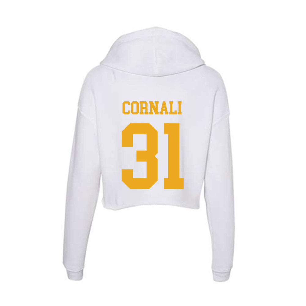 West Virginia - NCAA Football : Shane Cornali - Women's Crop Fleece Hoodie-1