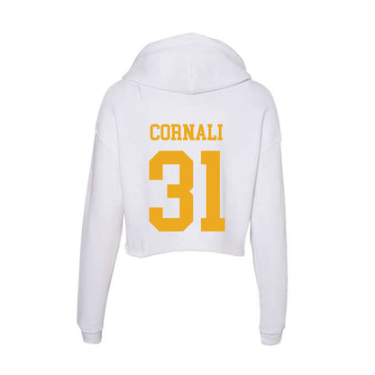West Virginia - NCAA Football : Shane Cornali - Women's Crop Fleece Hoodie-1