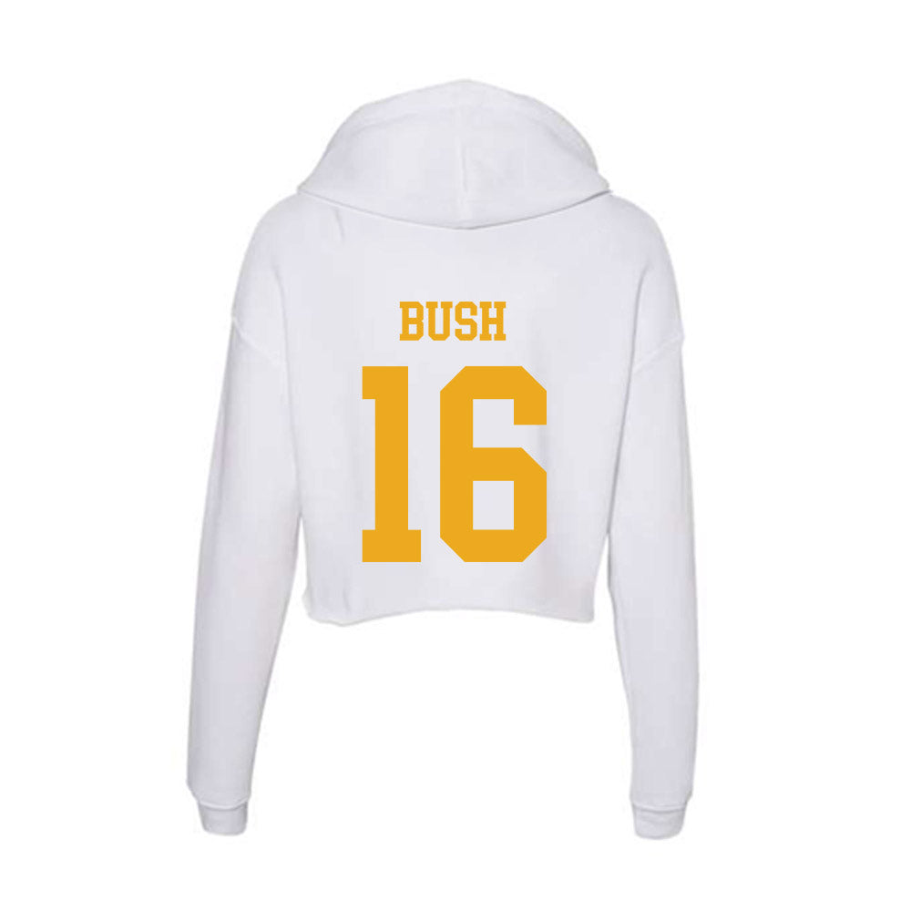 West Virginia - NCAA Men's Soccer : Tyler Bush - Women's Crop Fleece Hoodie-1
