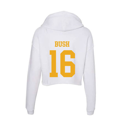West Virginia - NCAA Men's Soccer : Tyler Bush - Women's Crop Fleece Hoodie-1